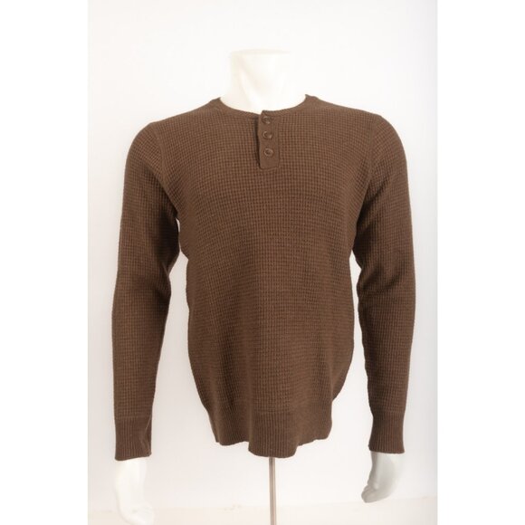 Schott NYC Mens Sweater Size 2XL Light Brown Wool Blend Waffle knit NWT - Picture 1 of 6